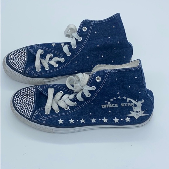 See Saw Couture Denim Dance Star Hightop Sneaker size 8 - Picture 4 of 7